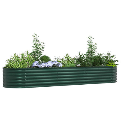 Letto rialzato da giardino Verde 320 x 80 x 44 cm Acciaio