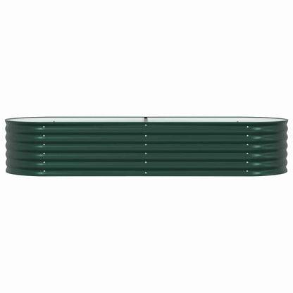 Letto rialzato da giardino Verde 240 x 80 x 44 cm Acciaio