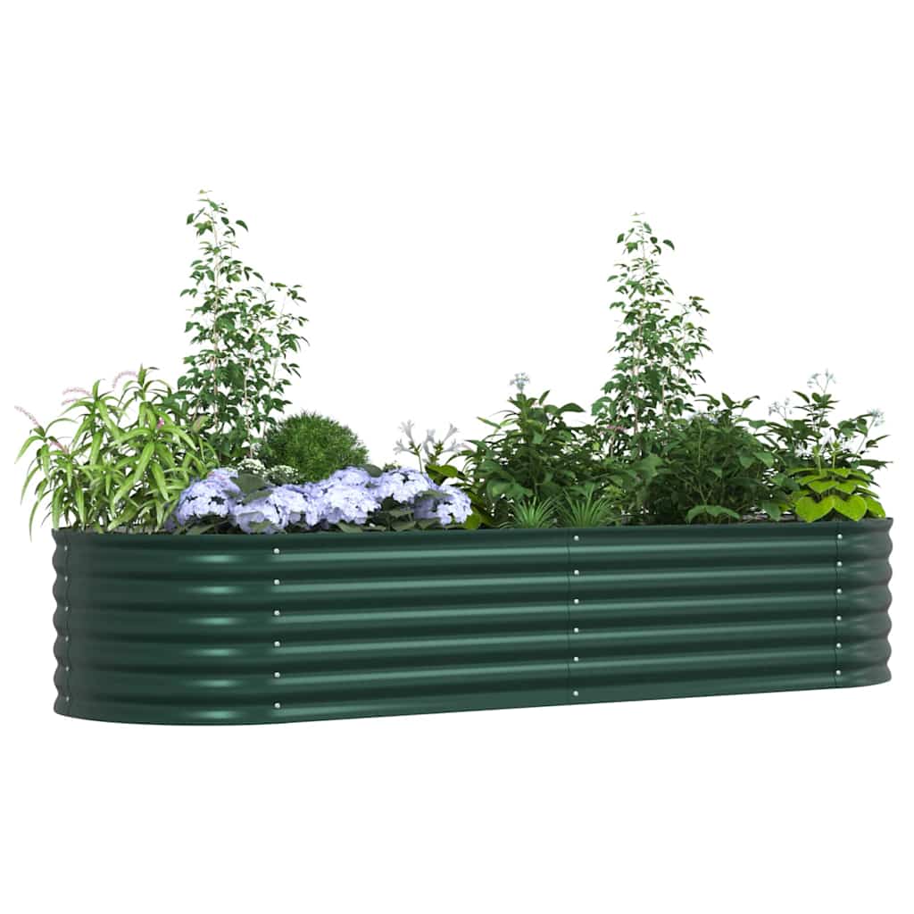 Letto rialzato da giardino Verde 240 x 80 x 44 cm Acciaio