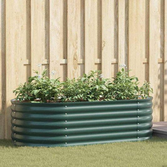 Letto rialzato da giardino Verde 160 x 80 x 44 cm Acciaio