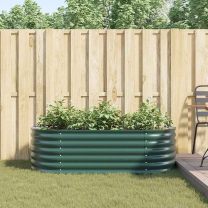 Letto rialzato da giardino Verde 160 x 80 x 44 cm Acciaio