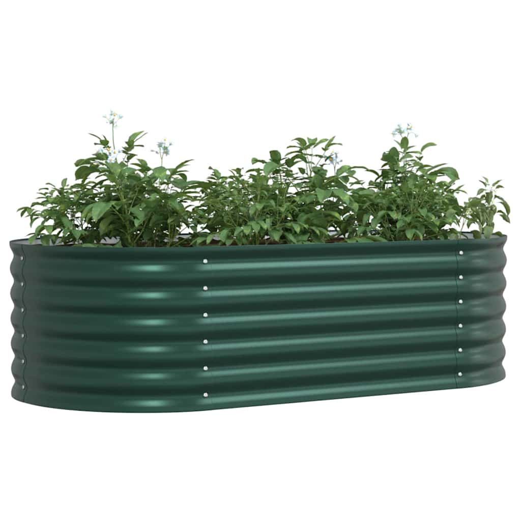 Letto rialzato da giardino Verde 160 x 80 x 44 cm Acciaio