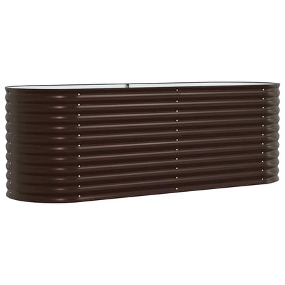 Letto rialzato da giardino Marrone 240 x 80 x 81 cm Acciaio