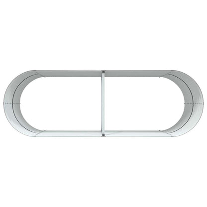 Letto rialzato da giardino Marrone 240 x 80 x 81 cm Acciaio