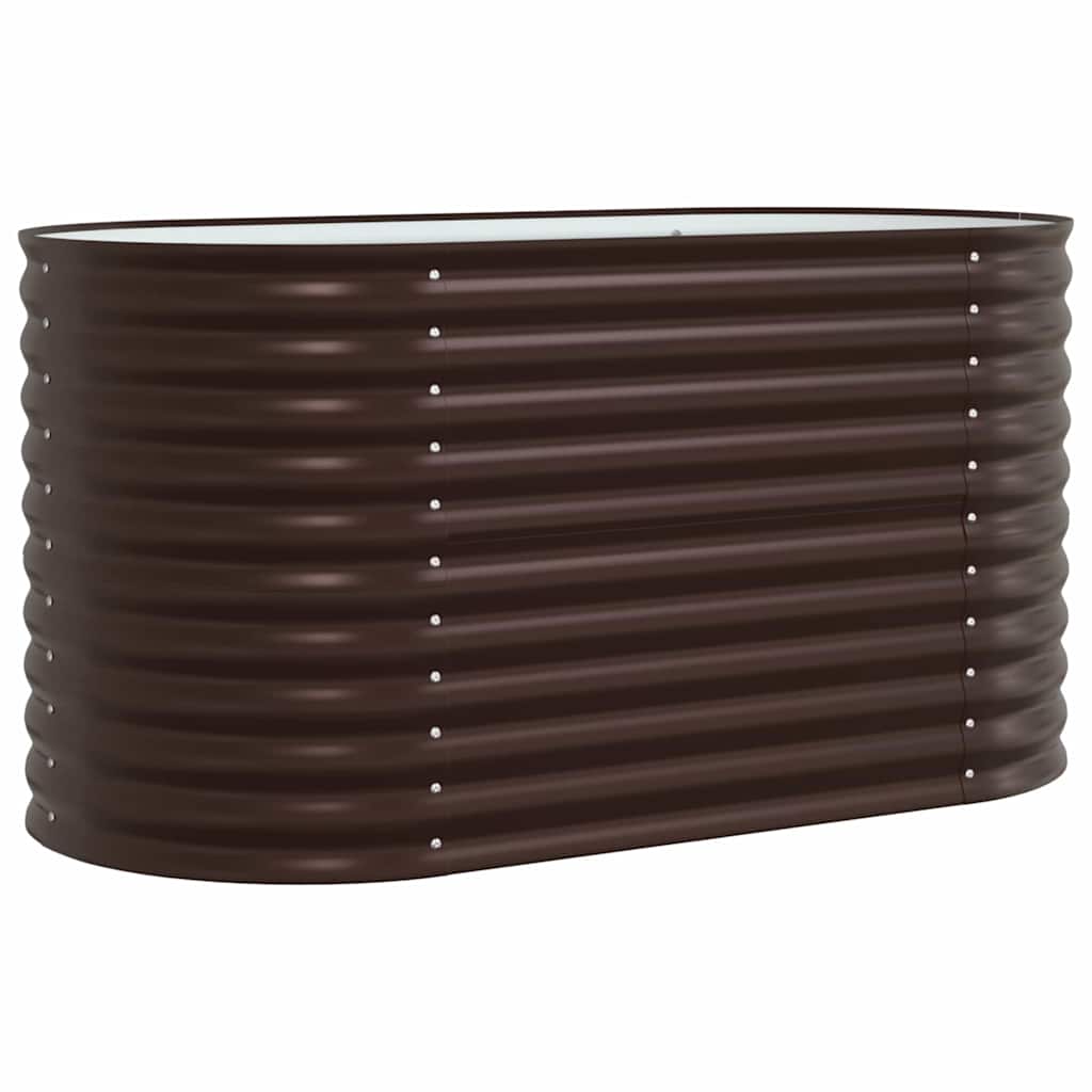 Letto rialzato da giardino Marrone 160 x 80 x 81 cm Acciaio