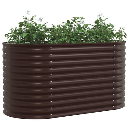 Letto rialzato da giardino Marrone 160 x 80 x 81 cm Acciaio