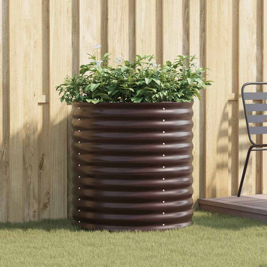 Letto rialzato da giardino Marrone 80 x 80 x 81 cm Acciaio