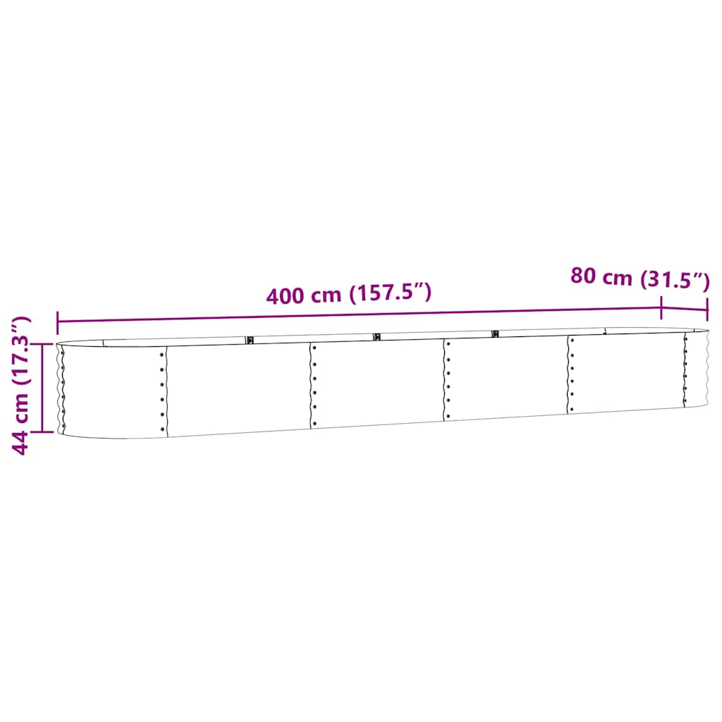 Letto Rialzato Marrone 400 x 80 x 44 cm Acciaio | homemem39
