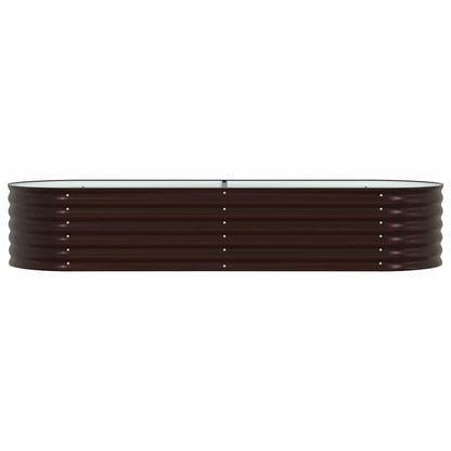 Letto rialzato da giardino Marrone 240 x 80 x 44 cm Acciaio