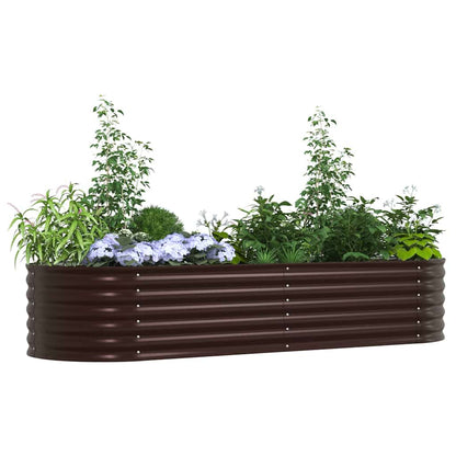 Letto rialzato da giardino Marrone 240 x 80 x 44 cm Acciaio