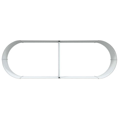 Letto rialzato da giardino Marrone 240 x 80 x 44 cm Acciaio