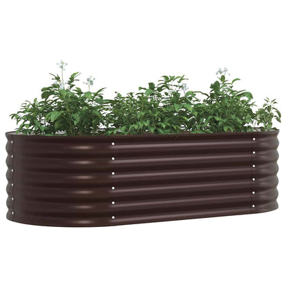 Letto rialzato da giardino Marrone 160 x 80 x 44 cm Acciaio