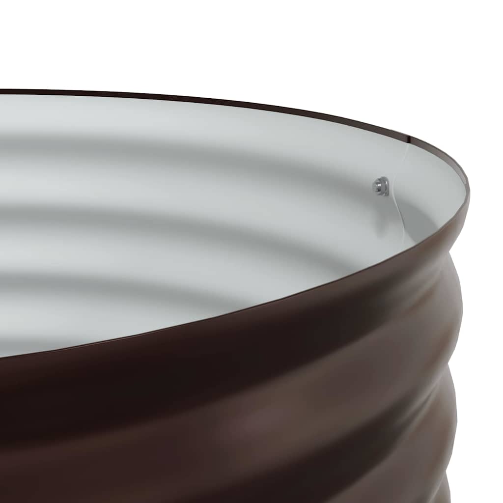 Letto rialzato da giardino Marrone 80 x 80 x 44 cm Acciaio - homemem39