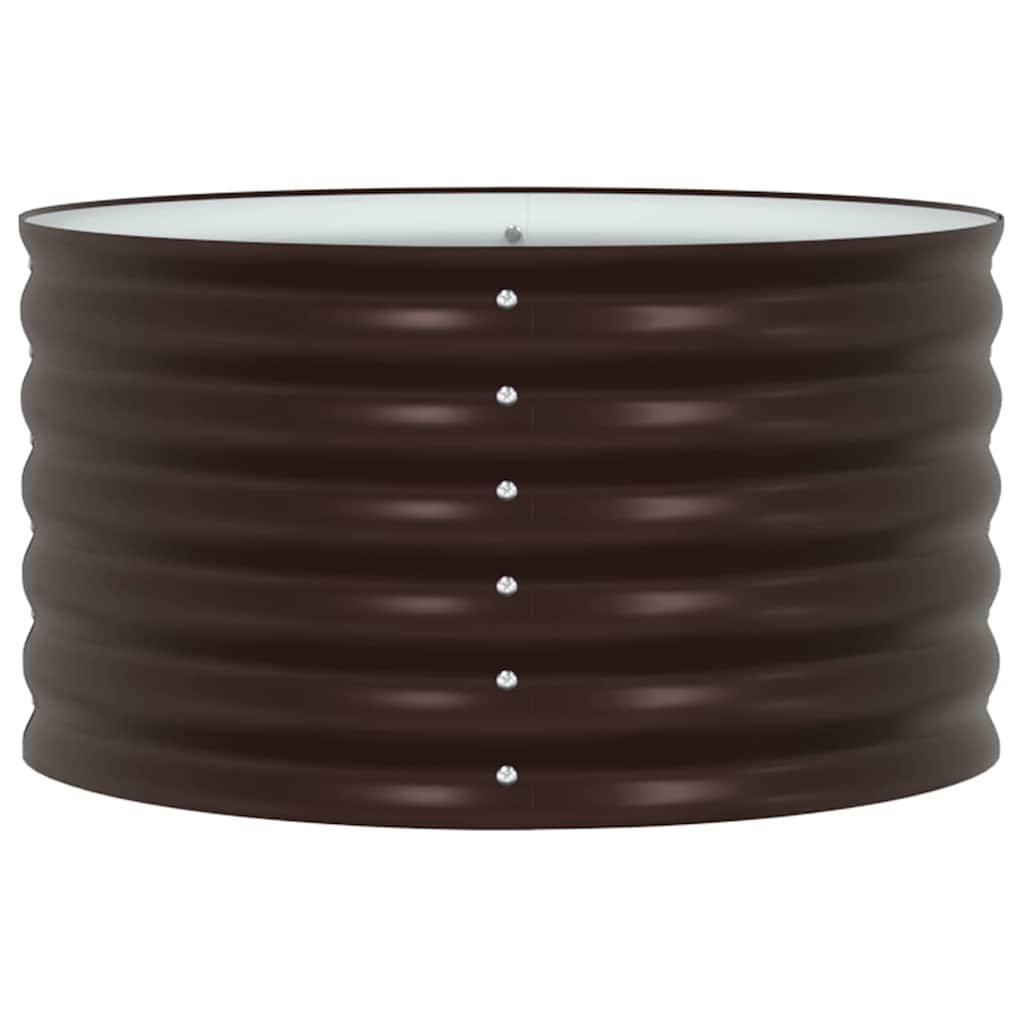 Letto rialzato da giardino Marrone 80 x 80 x 44 cm Acciaio - homemem39