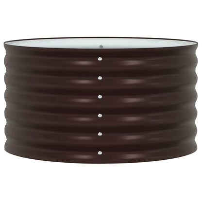 Letto rialzato da giardino Marrone 80 x 80 x 44 cm Acciaio - homemem39