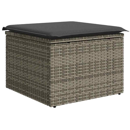 Set Divano da Giardino con cuscino 8 pcs Grigio Poly Rattan | homemem39