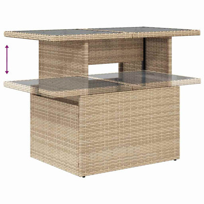 Set Divano da Giardino 7 pcs beige e panna 100 x 55 x 73 cm