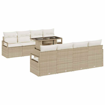 Set Divano da Giardino 7 pcs Beige e Crema polyrattan | homemem39