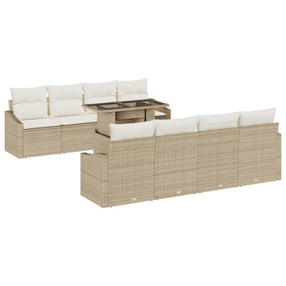 Set Divano da Giardino 7 pcs Beige e Crema polyrattan | homemem39