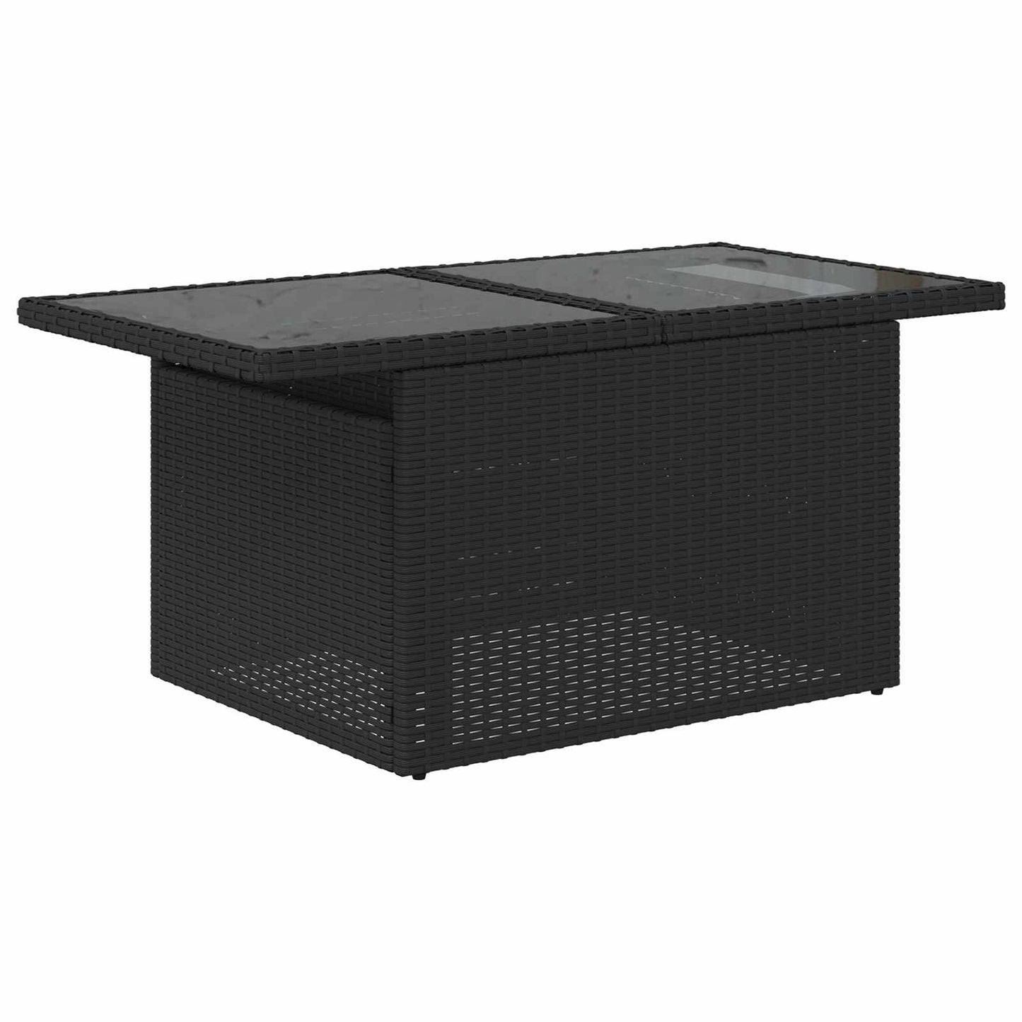 Set Divano da Giardino 8 pz 7-Numero di posti Nero e Blu | homemem39