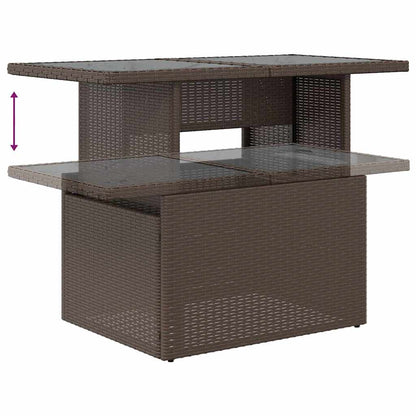 Set Divano da Giardino 6 pz Marrone e Rosso polyrattan | homemem39