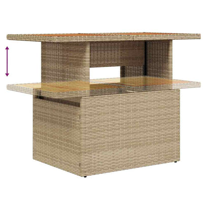 Set Divano da Giardino 6 pz beige e grigio chiaro