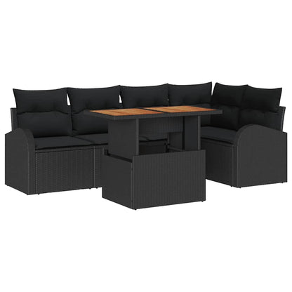 Set Divano da Giardino 6 pz Nero | homemem39