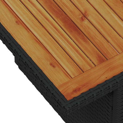 Set da Pranzo per Giardino con cuscino 10 pcs Nero e Marrone