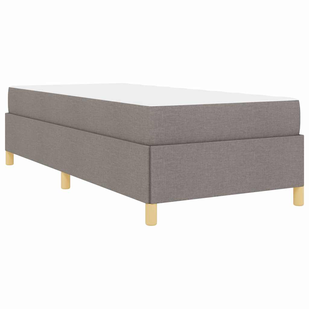 Letto a molle con materasso Taupe e bianco 90 x 190 cm Tessuto - homemem39
