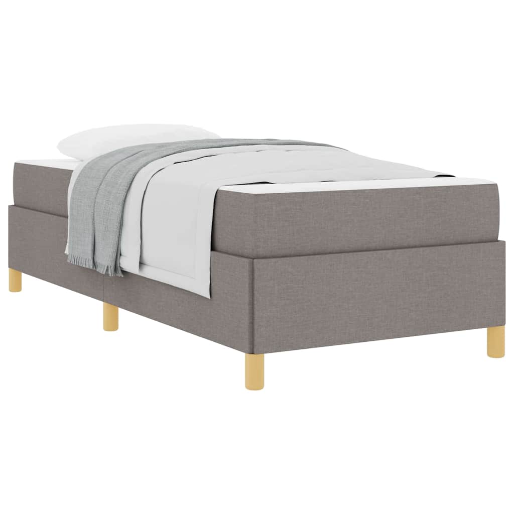 Letto a molle con materasso Taupe e bianco 90 x 190 cm Tessuto - homemem39