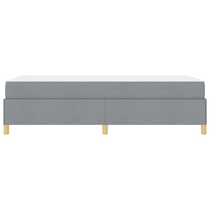 Letto a molle Grigio chiaro e Bianco 100 x 200 cm Tessuto