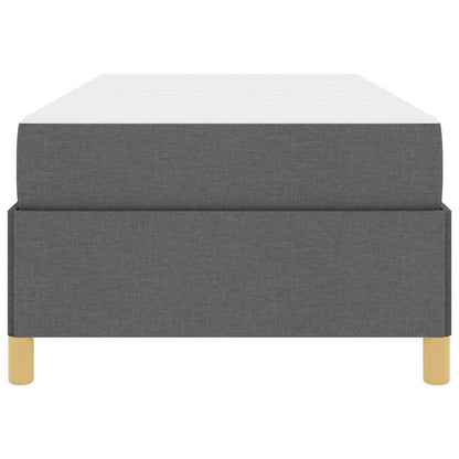 Letto a molle con materasso Grigio scuro 100 x 200 cm Tessuto - homemem39