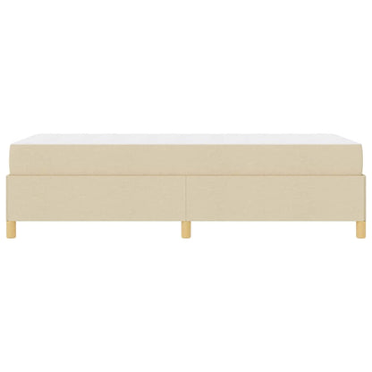 Letto a molle con materasso Bianco e crema 100 x 200 cm Tessuto
