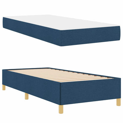Letto a molle con materasso Blu e Bianco 100 x 200 cm Schiuma