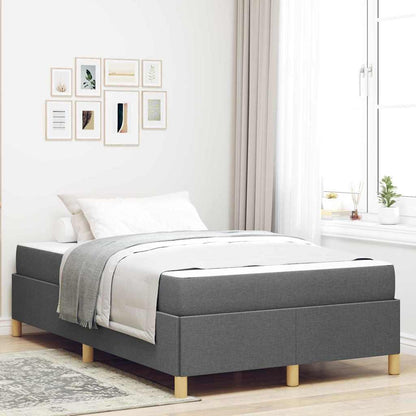 Letto a molle con materasso Grigio scuro 120 x 190 cm Tessuto - homemem39