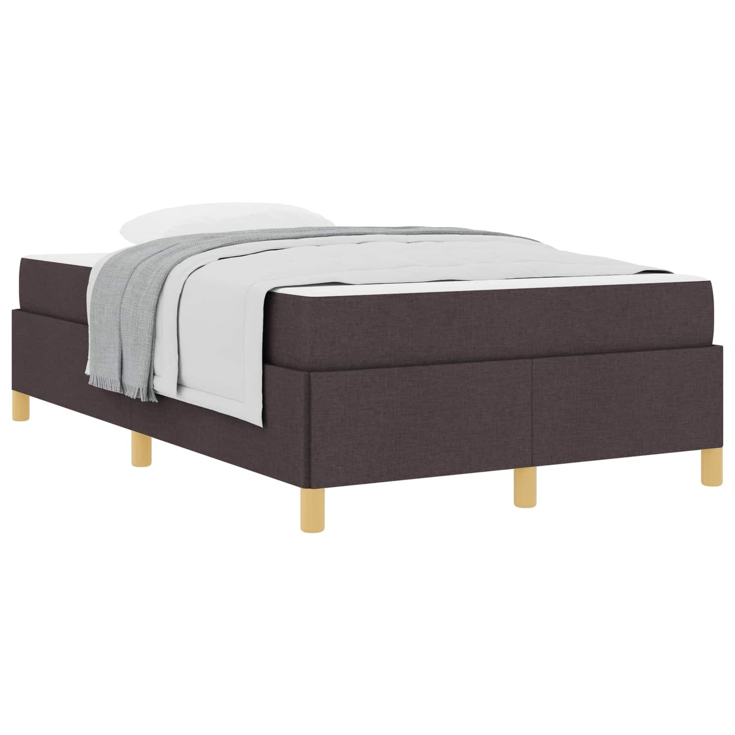 Struttura del letto Marrone Scuro 120 x 190 cm Tessuto | homemem39