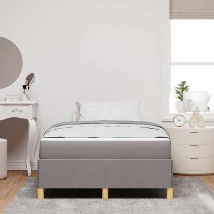 Letto a molle con materasso Taupe e bianco 120 x 190 cm Tessuto