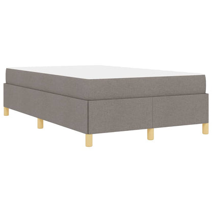 Letto a molle con materasso Taupe e bianco 120 x 190 cm Tessuto