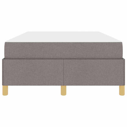 Letto a molle con materasso Taupe e bianco 120 x 190 cm Tessuto