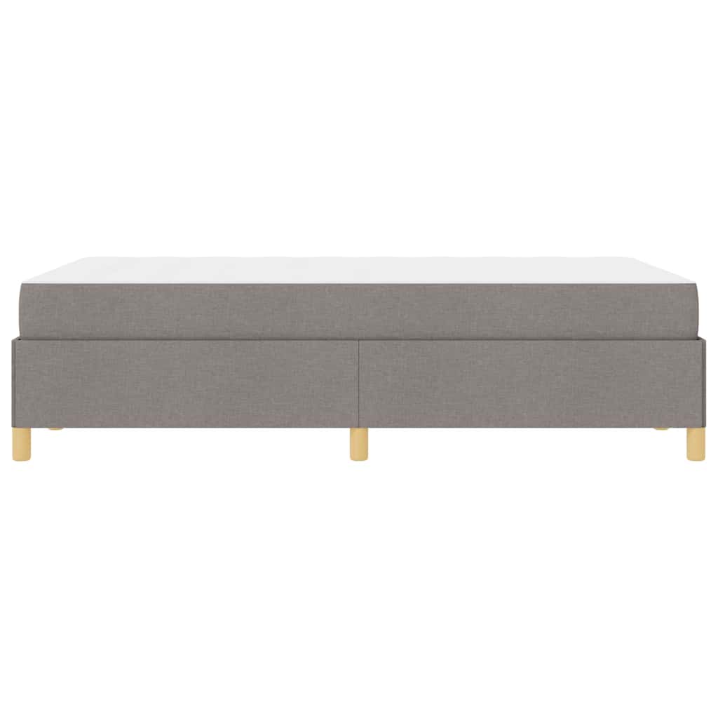 Letto a molle con materasso Taupe e bianco 120 x 190 cm Tessuto