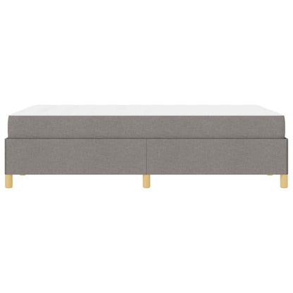 Letto a molle con materasso Taupe e bianco 120 x 190 cm Tessuto