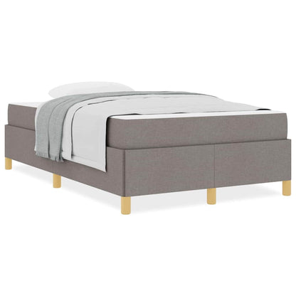Letto a molle con materasso Taupe e bianco 120 x 190 cm Tessuto