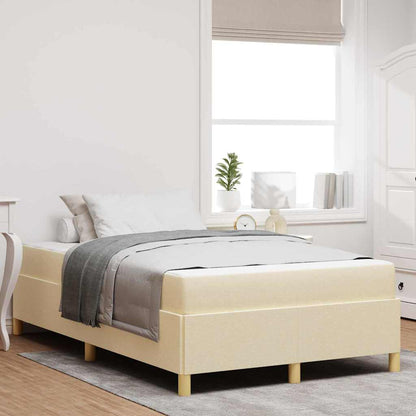Letto a molle Bianco e crema 120 x 190 cm Poliestere