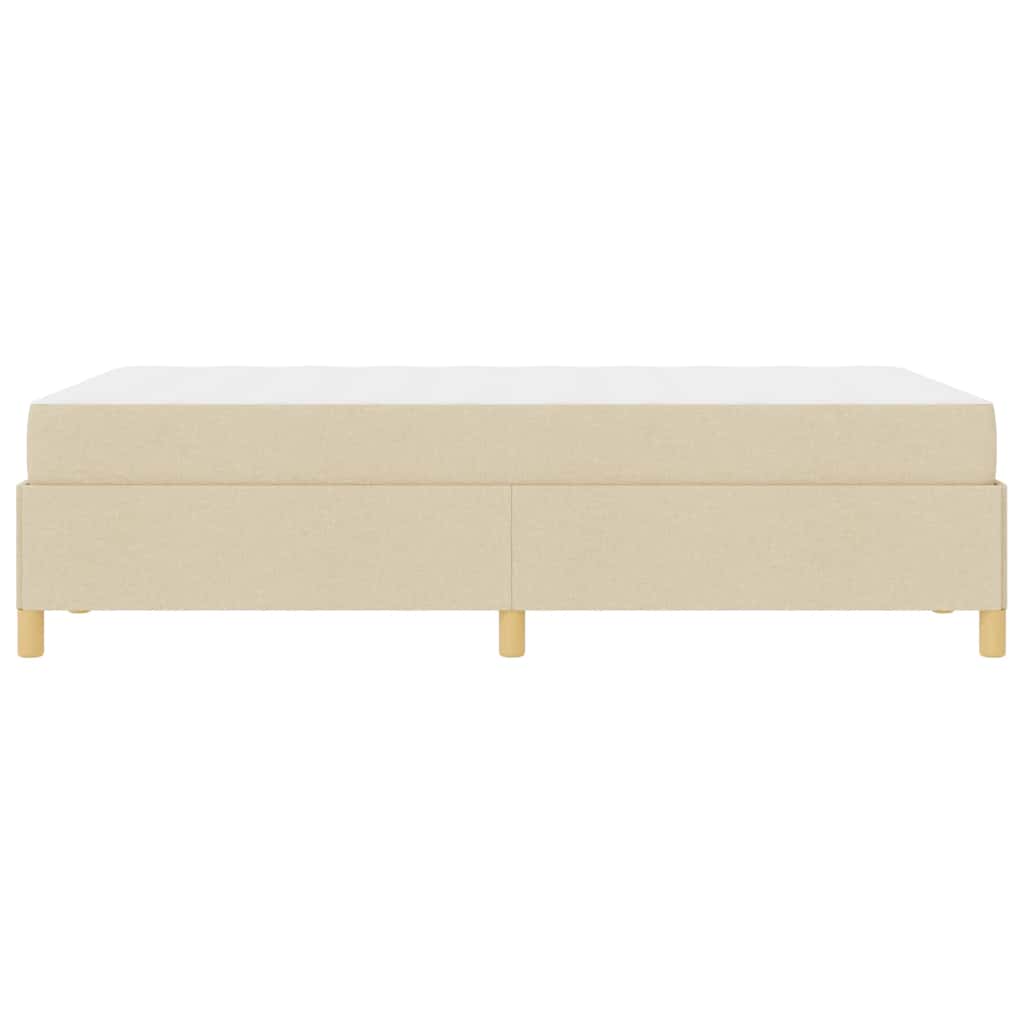 Letto a molle Bianco e crema 120 x 190 cm Poliestere