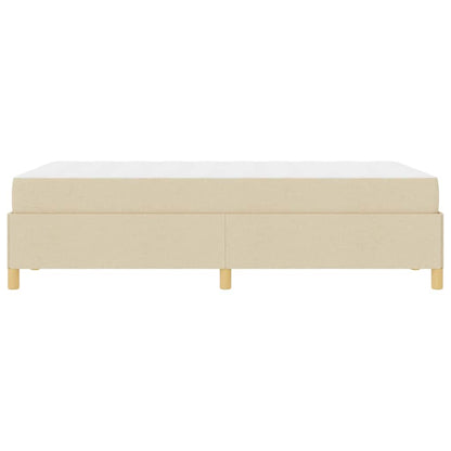 Letto a molle Bianco e crema 120 x 190 cm Poliestere