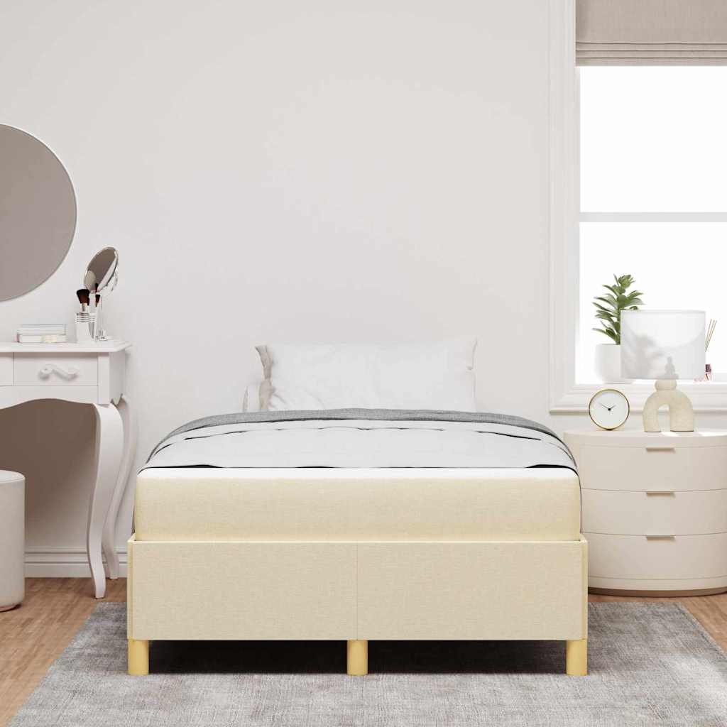 Letto a molle con materasso Crema e Bianco 120 x 200 cm Tessuto - homemem39