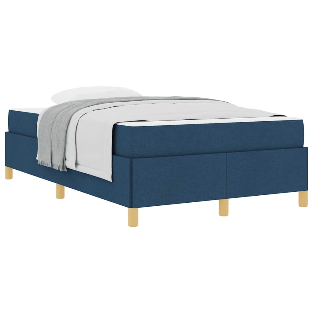 Letto a molle con materasso Blu e Bianco 120 x 200 cm Tessuto