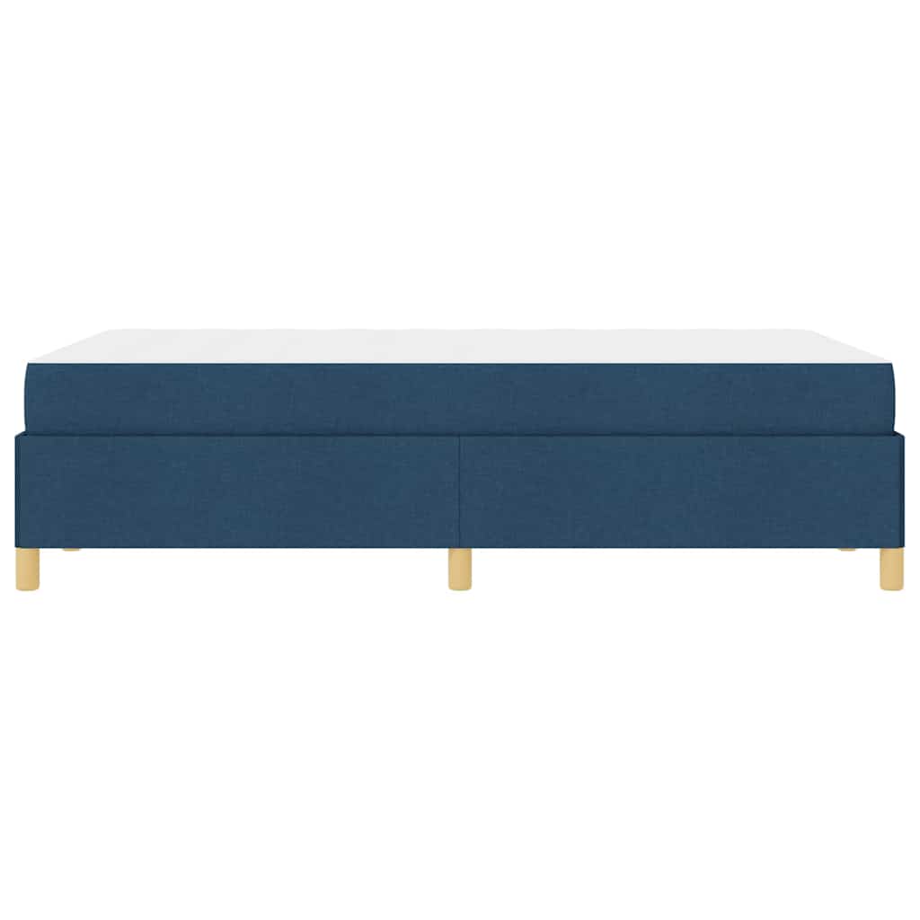 Letto a molle con materasso Blu e Bianco 120 x 200 cm Tessuto