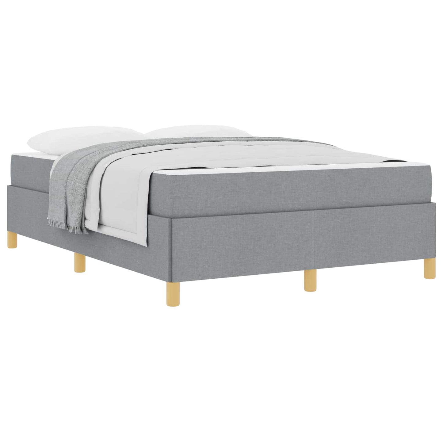 Struttura del letto Grigio chiaro 140 x 190 cm Tessuto | homemem39