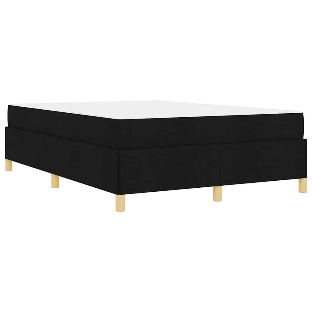 Struttura del letto con materasso Nero 140 x 190 cm Tessuto | homemem39